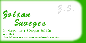 zoltan suveges business card